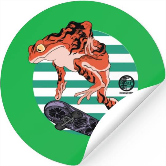 Skating frog Stickers