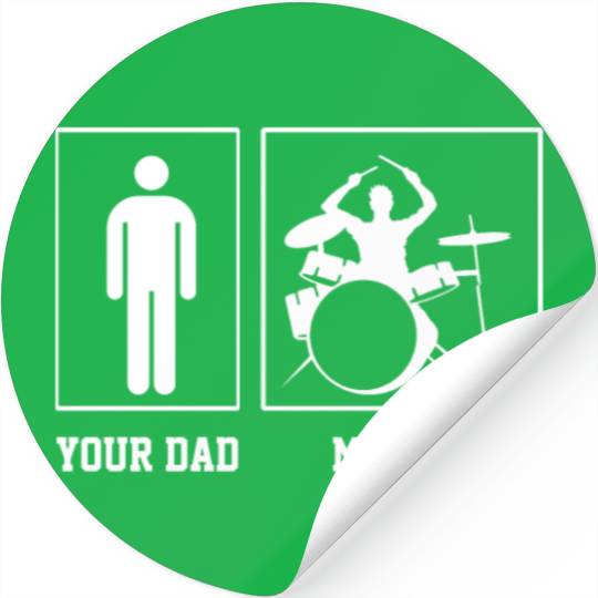 Funny Band Dad Drummer My Dad Fathers Day Gift Stickers