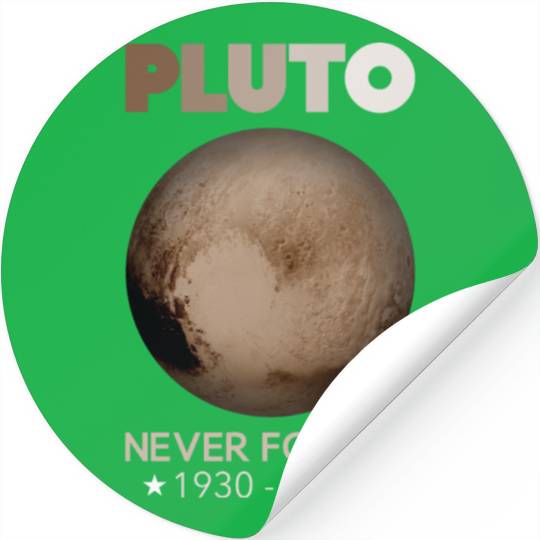 Pluto Never Forget 1930-2006 Stickers