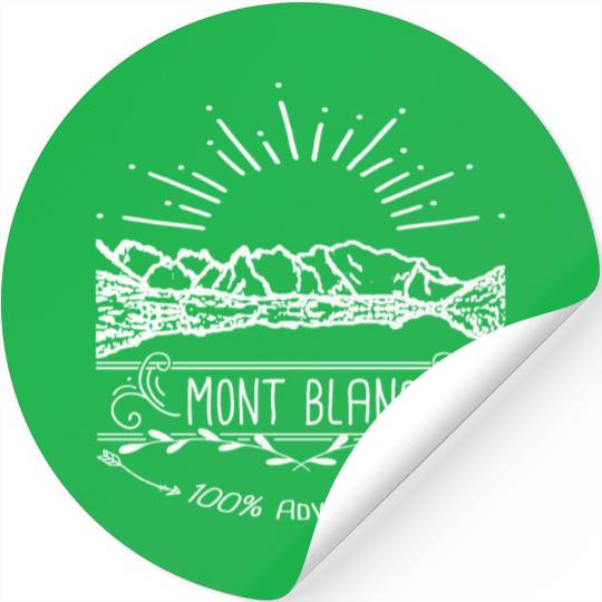 Mont Blanc Mountain Alps France Stickers