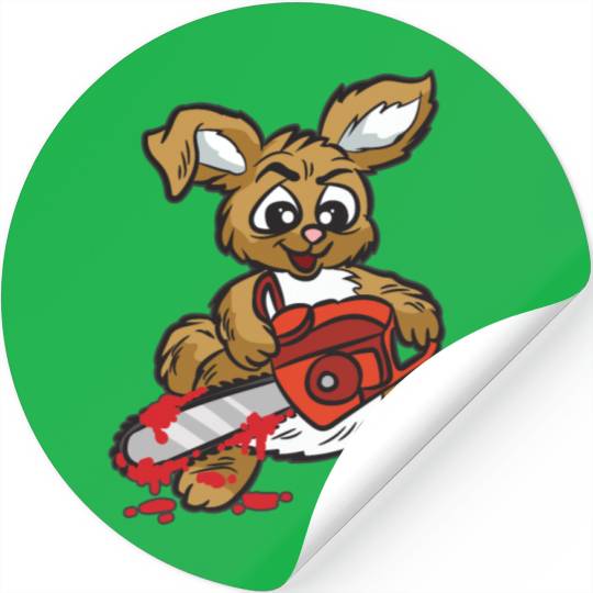 BAD BUNNY WITH CHAINSAW Stickers