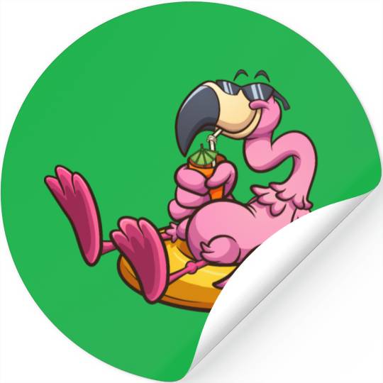 Pink flamingo Stickers