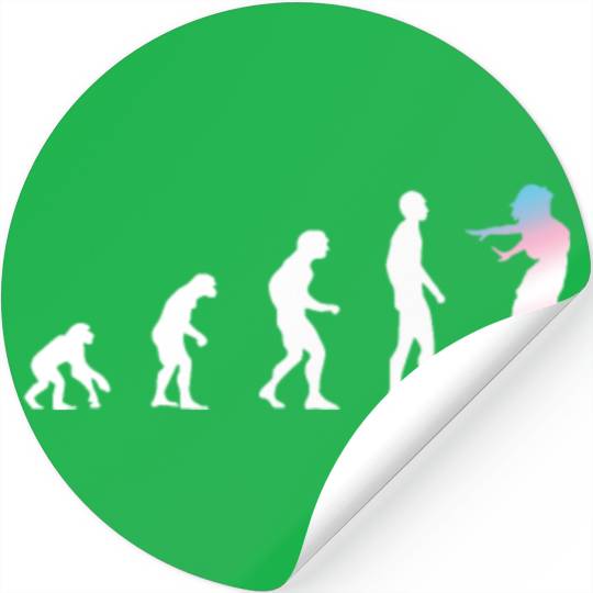 Male to female evolution - trans LGBT Transgender Stickers