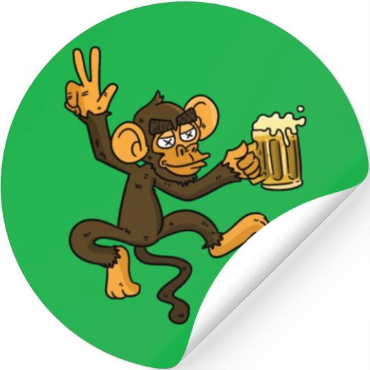 DRUNK MONKEY Beer Stickers