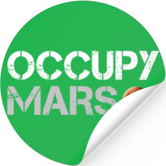 Occupy Mars Space Stickers