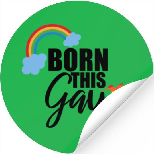 Gay pride LGBT born this gay Stickers