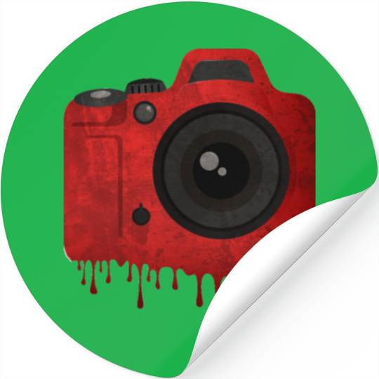 Red splatter camera Stickers