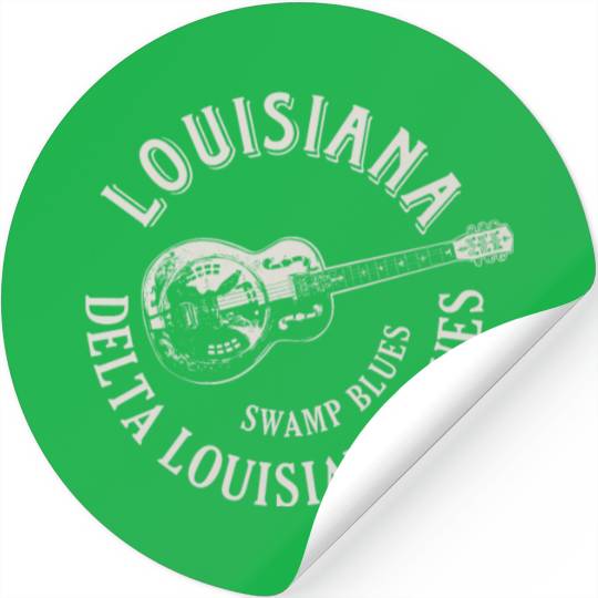 Louisiana Delta Blues Swamp Blues Guitar Stickers
