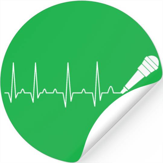 Microphone Heartbeat Singing Karaoke Music Lover Stickers