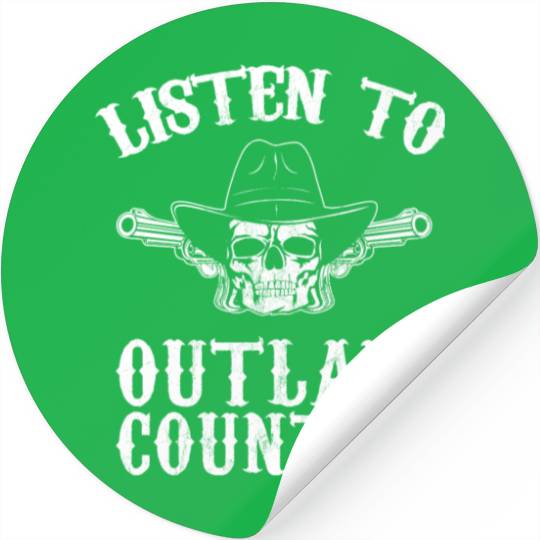 Southern Rebel Cowboy Listen To Outlaw Music Fan Stickers