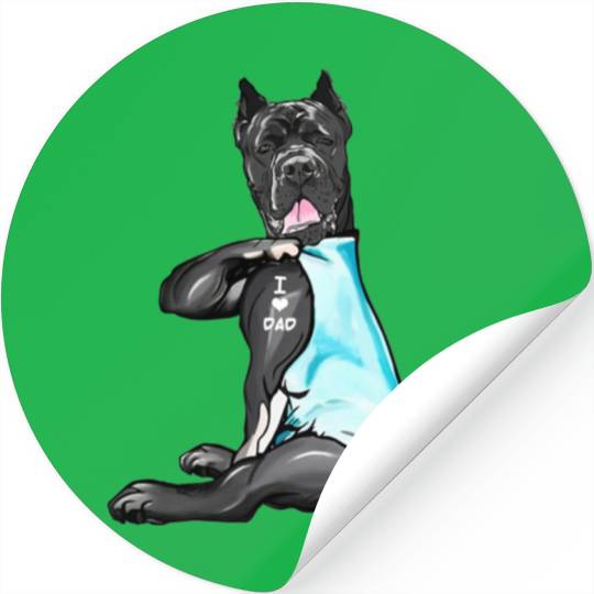 Cane Corso Tattoos I Love Dad Sitting Gift Father Stickers