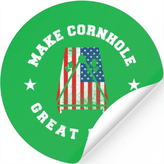 Make Cornhole Great Again Funny USA Gift Stickers