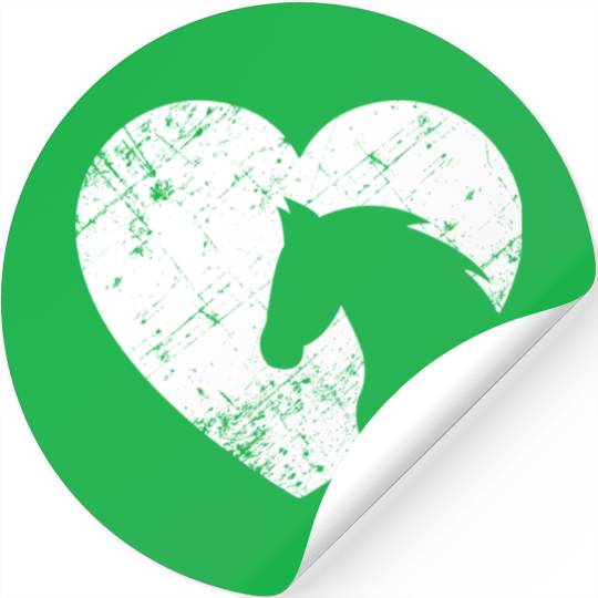 Heart with horse head Stickers