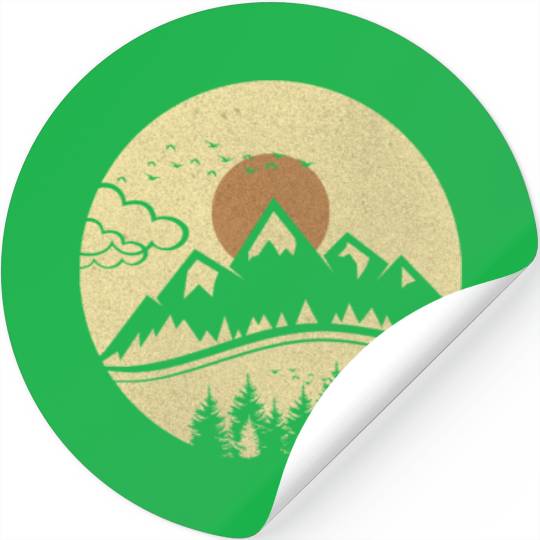 Tri blend Nature Print Stickers