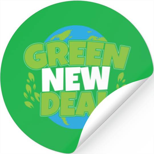 Pro Green New Deal Earth Day Climate Change AOC Stickers