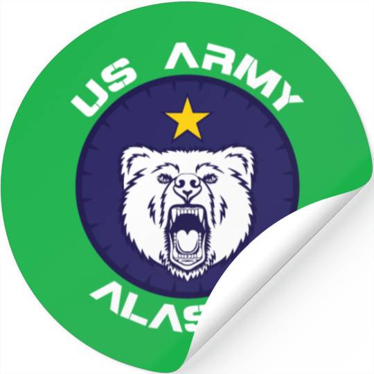 US Army Alaska Polar Bear Patch Stickers