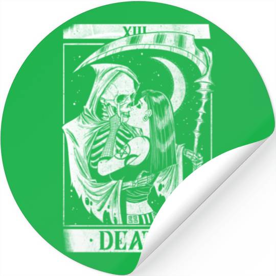 Blackcraft Death the Grim Reaper Kiss Tarot Card Stickers