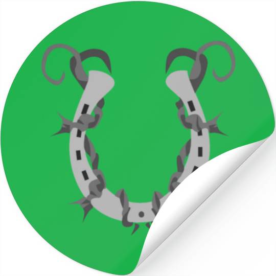Horseshoe Wrapped in Barbed Wire Stickers
