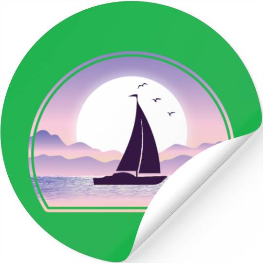 Sailboat Yachting Graphic Boating Nautical Captain Stickers