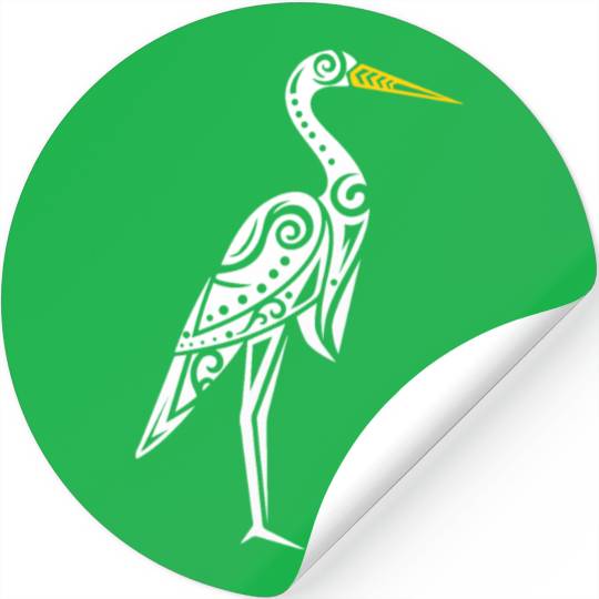 Maori Kotuku White Heron Polynesian T Tattoo Stickers