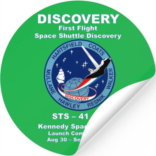 NASA Space Shuttle STS-41-D Vintage Crew Stickers