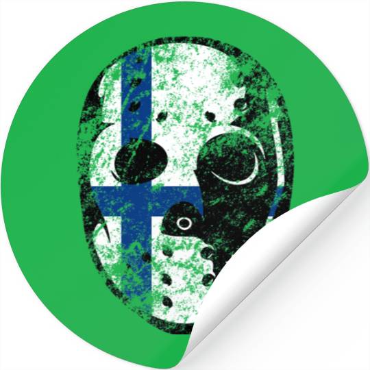 Old School Goalie Mask-Finland Stickers