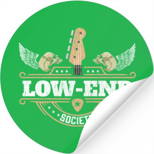 Bassist Low End Society Bass Guitar Player Stickers