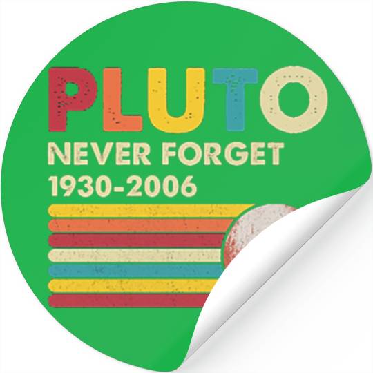 Pluto Never Forget 1930 2006 Stickers