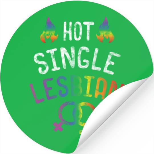 LGBT Gay Pride Lesbian Hot Single Lesbian grunge Stickers