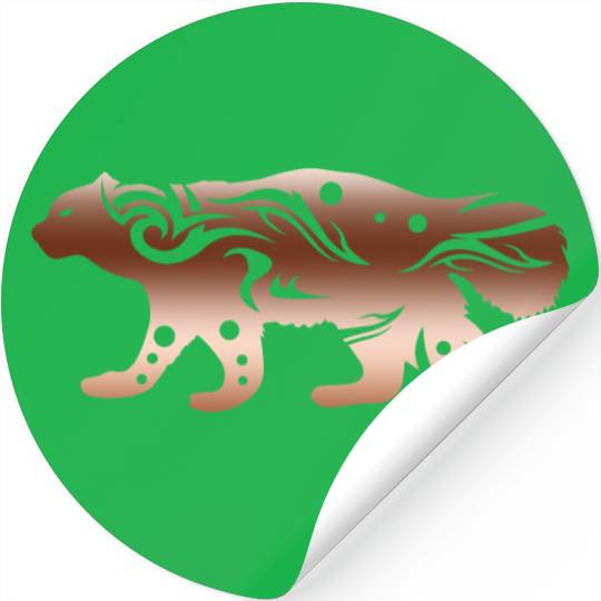 Wolverine Bear Gulo gulo T Tattoo Gift Idea Stickers