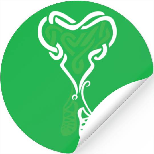 Irish Step Dancing Celtic Knot Heart Stickers