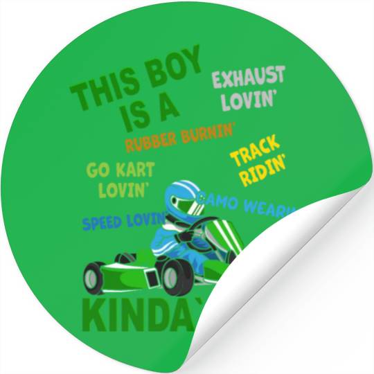 Go Kart Racing Boy Gift - Kart Motor Karting Racer Stickers