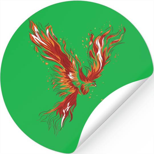 Legend Phoenix with flames Stickers