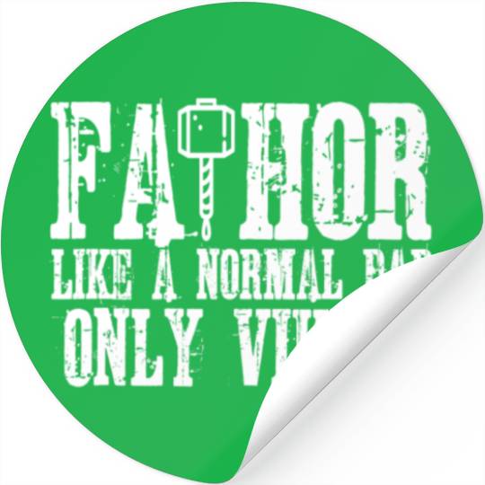 Fa-Thor Funny Vikings Fathers Day Stickers