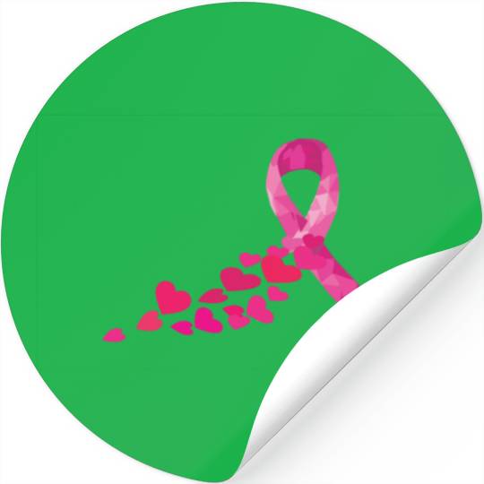 Pink Ribbon Breast Cancer Awareness Love Stickers