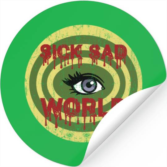 Daria Sick Sad World Drippy Text Eye Logo Stickers