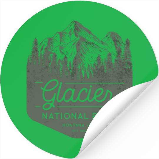Glacier National Park Hiking Montana Stickers