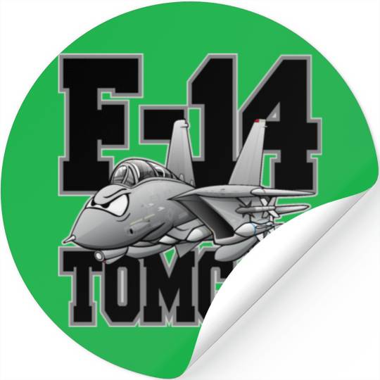 F-14 Tomcat Military Fighter Jet Aircraft Cartoon Stickers