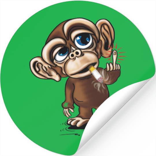 Dude Monkey Stickers