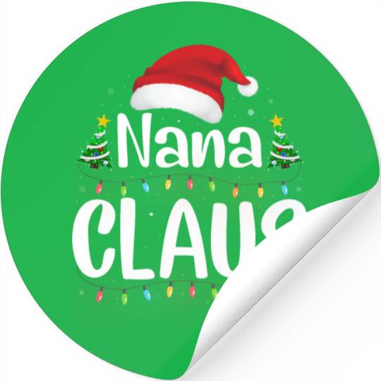 Funny Santa Nana Claus Christmas Family Matching Stickers