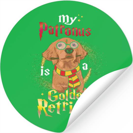 My Patronus Is A Golden Retriever Stickers