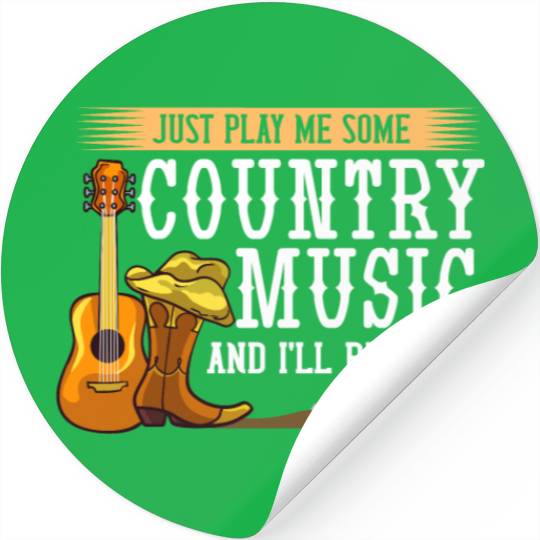 Country Music Gift Song Western Girl Stickers