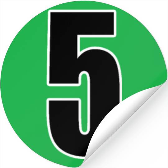 Number 5 number five - football sport Stickers number