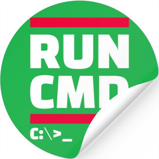 run cmd Stickers