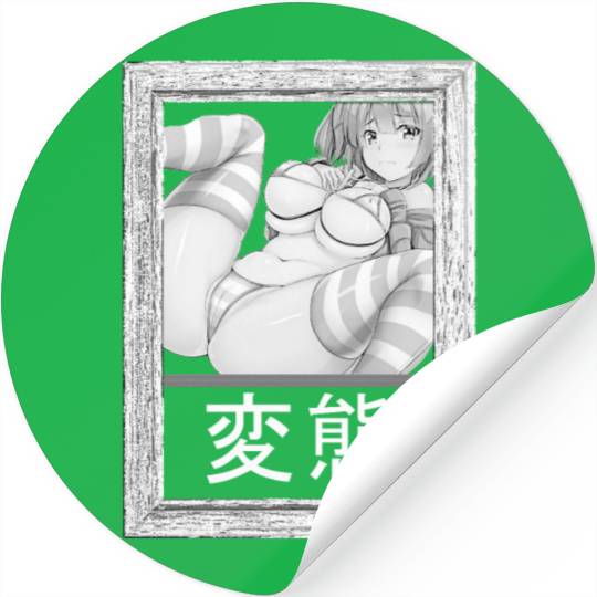 hen Anime Waifu japanese sexy bikin Girl Ahegao Stickers