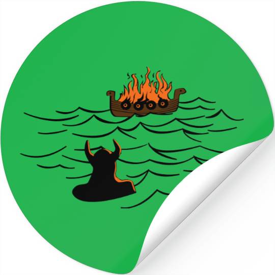Viking Funeral Stickers