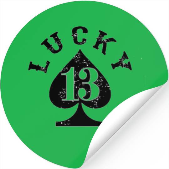 Lucky 13 Spade Stickers