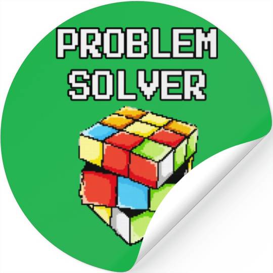 Problem Solver Puzzle Cube Math Nerd Stickers