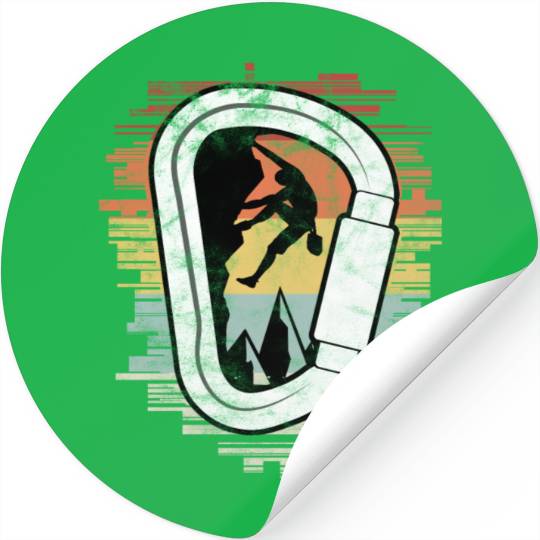 Climbing Bouldering Carabiner Climber Stickers