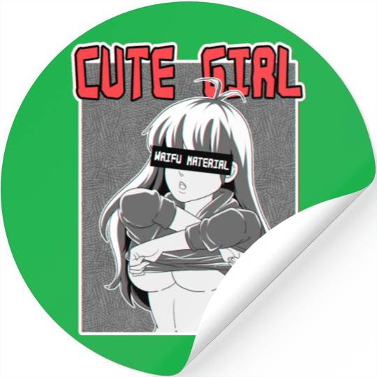 hen Otaku Manga Anime Girl Waifu Material Stickers